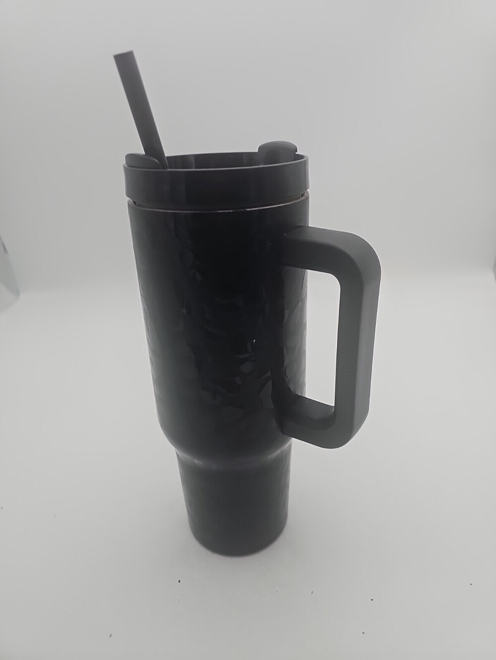 Reduce Black Insulated Tumbler with Handle, Lid, and Straw